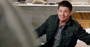 dean whinchester shrug smile oh well